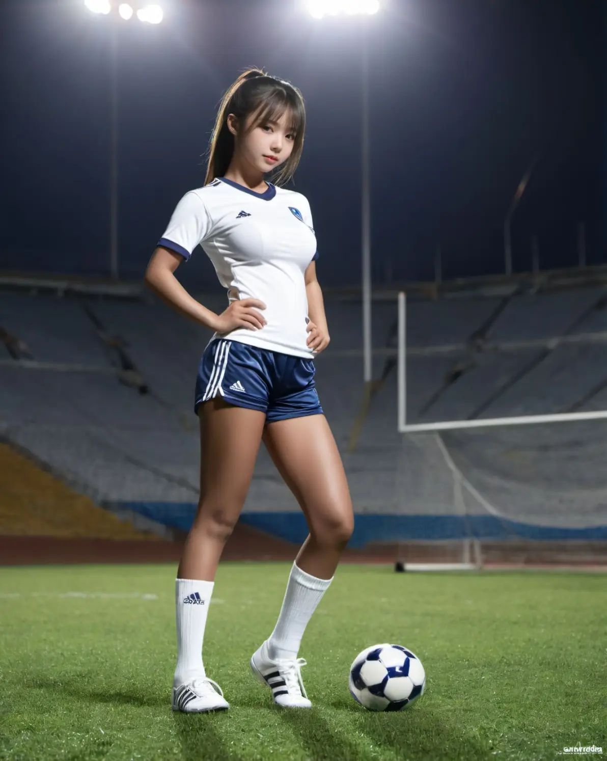 包含精彩足球比赛中展现出女运动员的飒爽英姿的词条